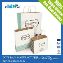 Cmyk Printing Brown Kraft Paper Bag For Gift